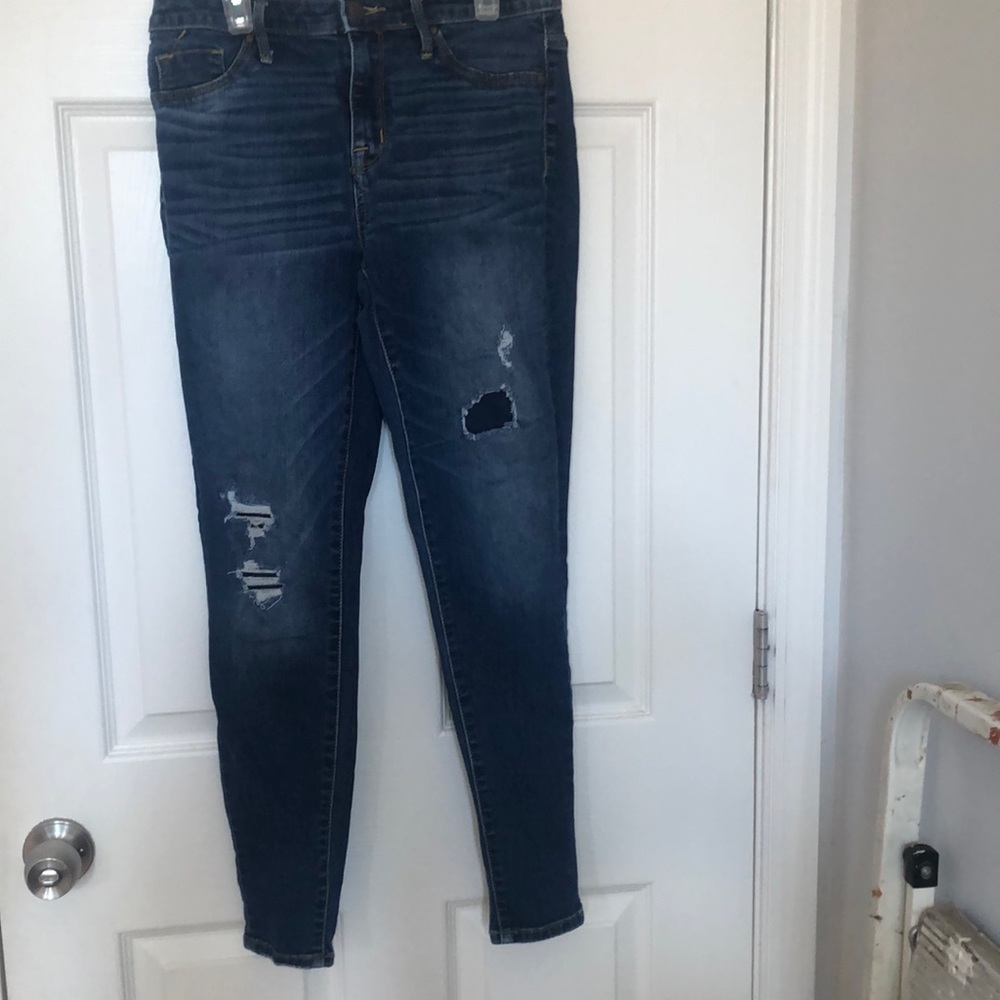 Women blue denim jeans